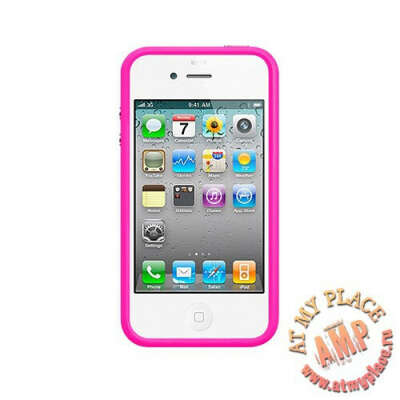 Розовая защитная рамка для iPhone 4/4S
