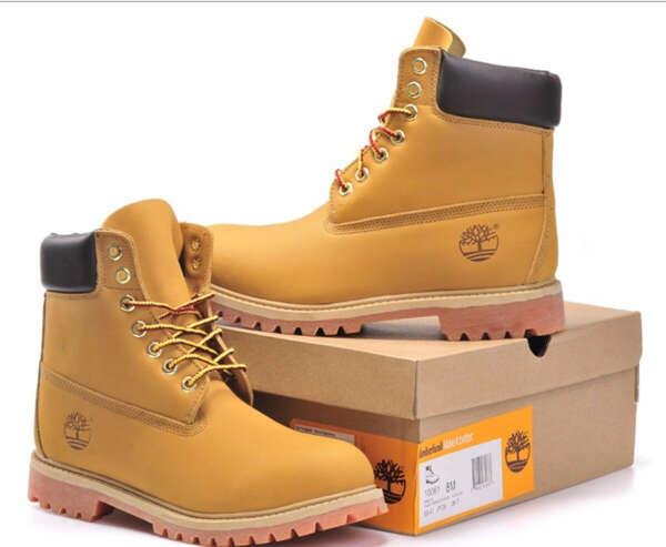 Желтые Timberland, но не кожаные