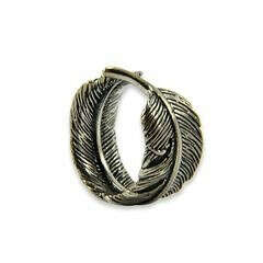 Raven Feather Bypass Adjustable Ring