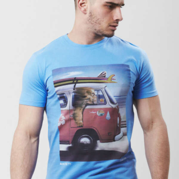 Route 77 Tee - Sky