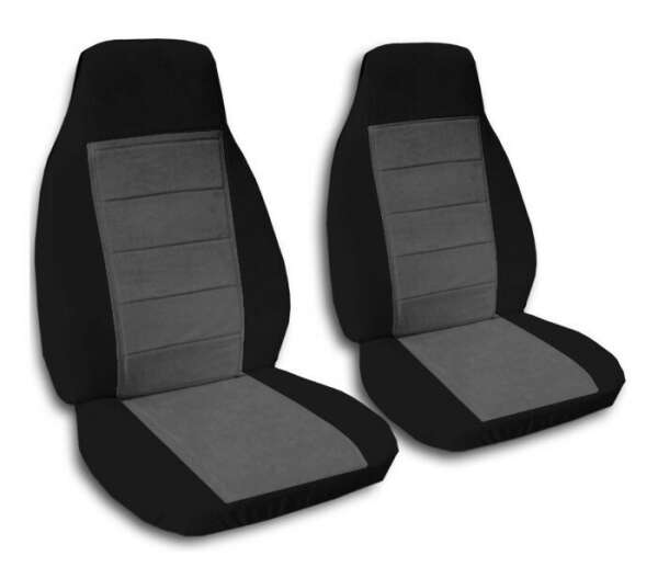 Front Two-Tone Car Seat Covers with 2 Separate Headrest Covers