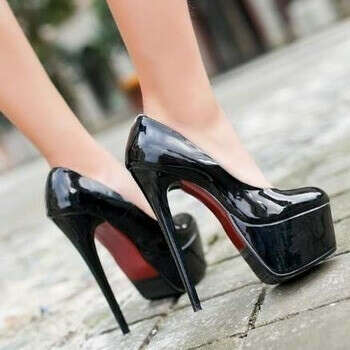 Черные удобные туфли