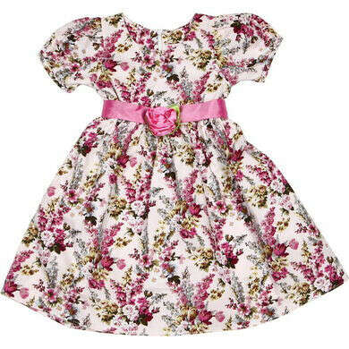 Нарядное платье для девочки с розами (розовое)