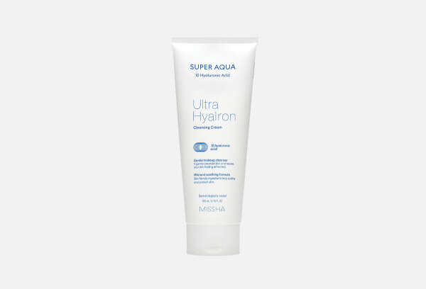 Кремовая пенка для умывания и снятия макияжа Missha Super Aqua Ultra Hyalron Cleansing Cream