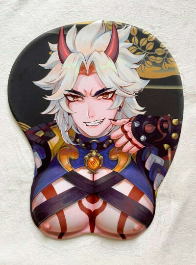 Arataki Itto Oppai Mousepad Ergonomic 3D Male Anime Genshin