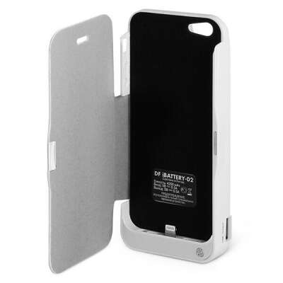 Чехол-аккумулятор DF iBattery-02 White для Apple iPhone 5 4200 mAh