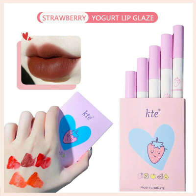 Набор блесков для губ, 2/5 цветов, для макияжа губ, стойкие матовые помады, оттенок для губ, водостойкий, с антипригарным покрытием, TSLM1