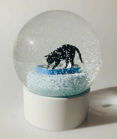 Снежный шар "Кот в лотке"