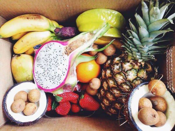 Набор тропических фруктов Лето в коробке