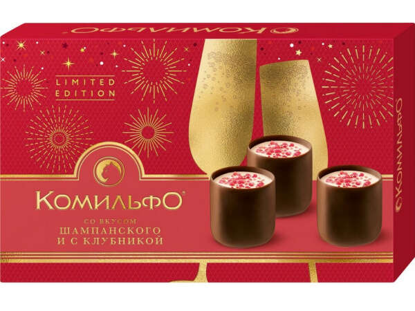 Конфеты Комильфо, лимитированная версия - с шампанским и клубникой