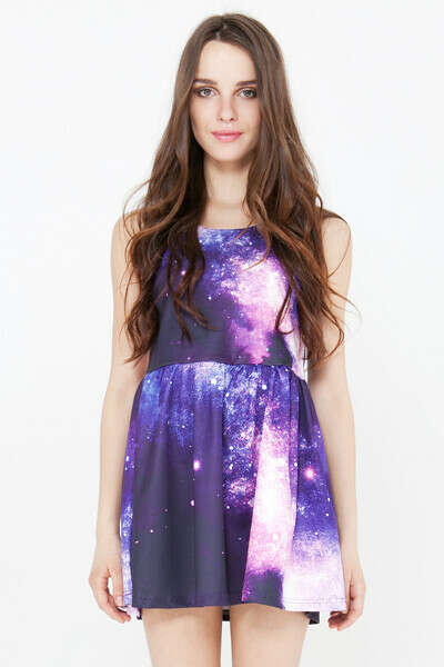 Платье Monoroom "Космос" фиолетовое