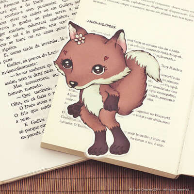 F is for Fox pocket bookmark