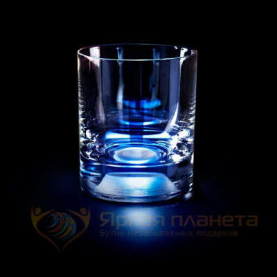 Светящийся бокал для Виски синий
