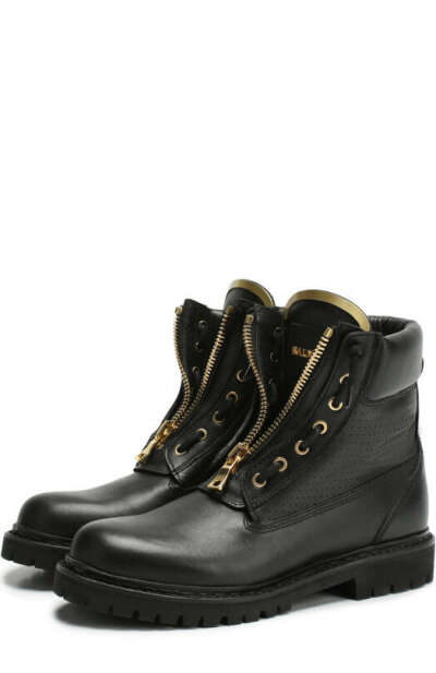Женские черные кожаные ботинки с металлическим декором BALMAIN — купить за 59950 руб. в интернет-магазине ЦУМ, арт. S7C/BH/030206