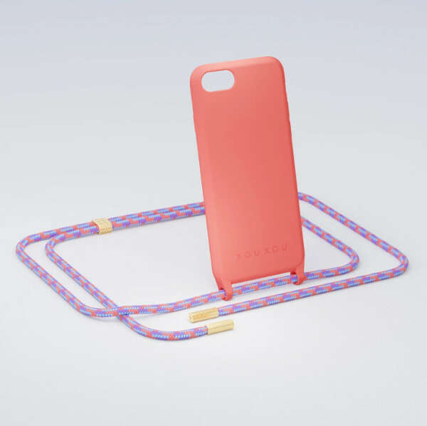 Living Coral Silicone Case + Rope