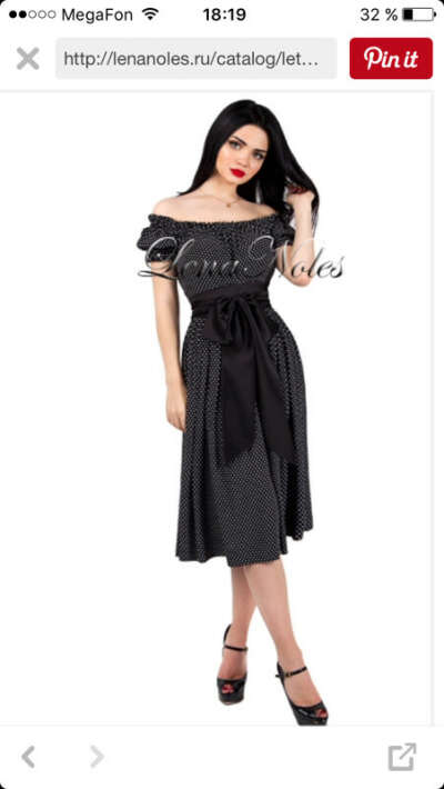 Платье черное в горошек с поясом от Lena Noles за 15 000 руб. с доставкой
