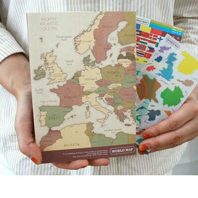 Блокнот с картой мира и наклейками Worldmap (PichShop)