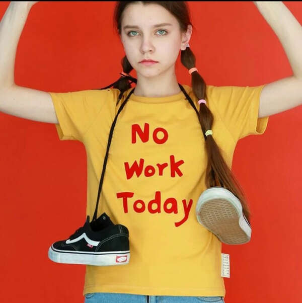 футболка "no work today"