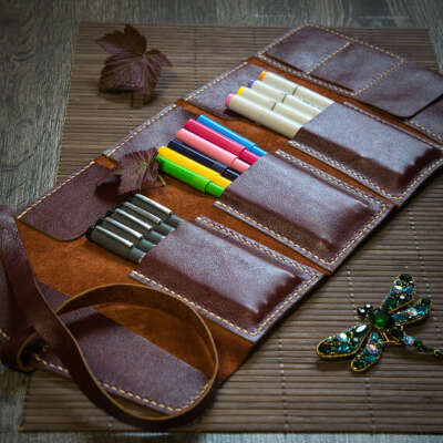 Handmade Leather Pencil Case