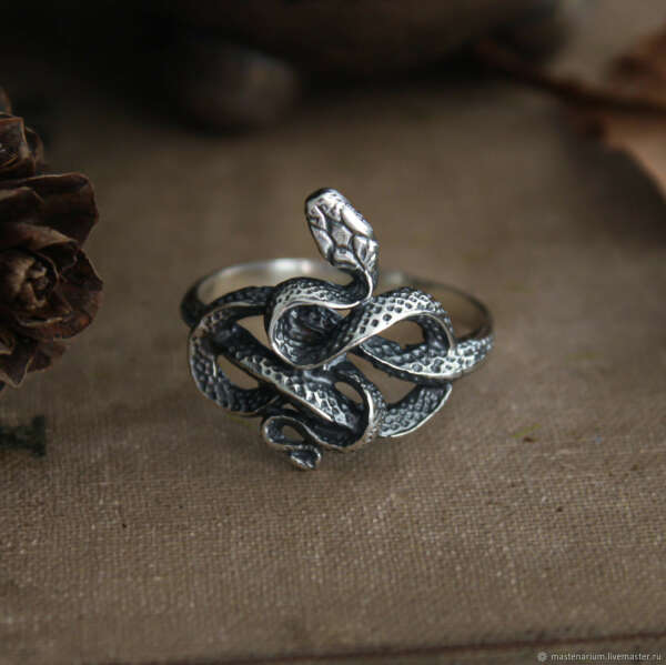 Кольцо со Змеей (Серебро)