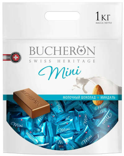 Bucheron Mini молочный шоколад с миндалем, 1 кг