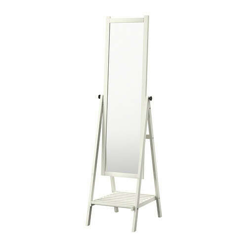 ИСФЬЁРДЕН Зеркало напольное - белая морилка  - IKEA