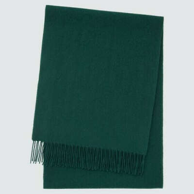 Зелёный кашемировый шарф UNIQLO
