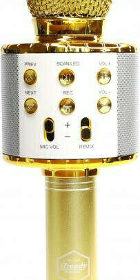 Bluetooth-микрофон для караоке ITrendy с подсветкой Золотистый (UFTMK2LGold) (4820176254047)