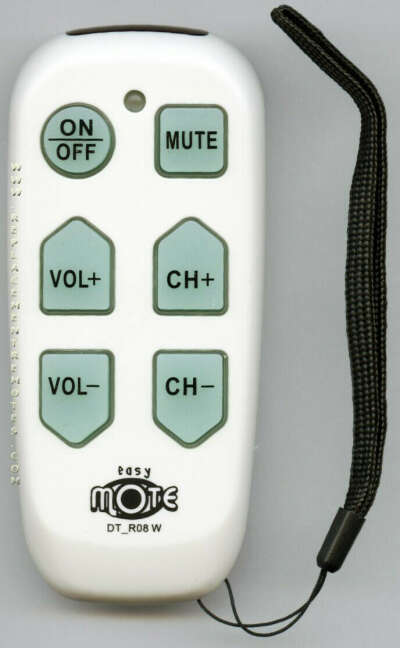 Continu.us White Big Button Jumbo Senior Assisted Living Simple Easy Mote 1-Device Universal Remote Control