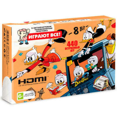 Игровая Приставка 8 Bit Duck Tales HDMI (440в1) (Серая-классика)