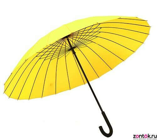 Жёлтый зонт-трость