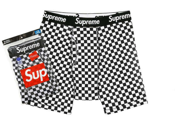 Supreme x Hanes Black&White boxers (pair)