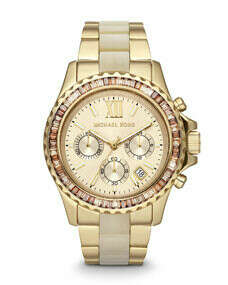 Michael Kors Mid-Size Two-Tone Stainless Steel Everest Chronograph Glitz Watch