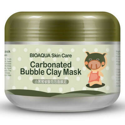 BIOAQUA Очищающая кислородная пузырьковая маска для лица на основе глины, 100гр.