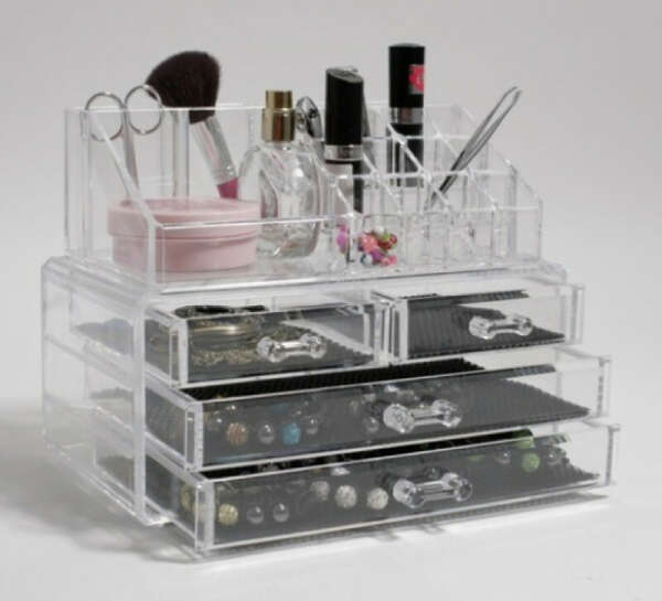 Quality Makeup Cosmetic Clear Acrylic Organiser Organizer Display w Drawers #89