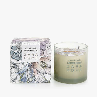 Zara Home ЦИЛИНДРИЧЕСКАЯ СВЕЧА TUBEROSE BOUQUET