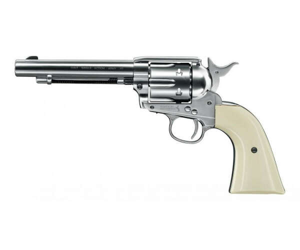 Пневматический револьвер Umarex Colt Single Action Army (SAA) .45 BB Nickel (5,5”)