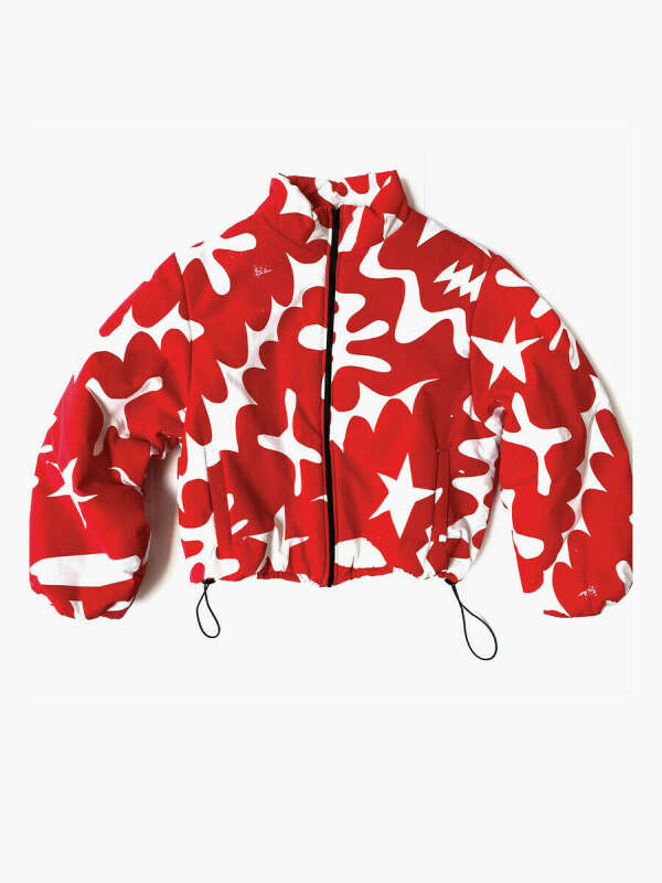 Artisanal Puffa Jacket, Red+White // Ed Curtis