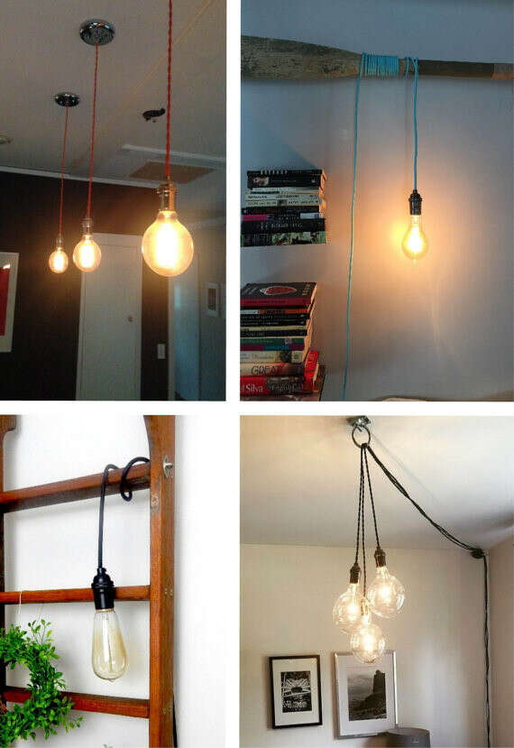 Pendant Light - Any Color - Pendant Lamp Hardwired or Plug In Light Vintage Antique Cord Pendant Lighting