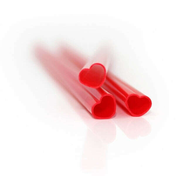 Heart Shaped Drinking Straws