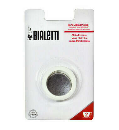 3 уплотнителя + 1 фильтр на 2 чаш. для алюминиевых кофеварок Bialetti