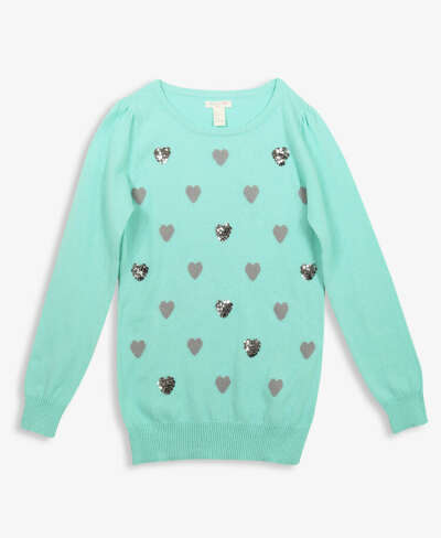 Sequined Heart Sweater