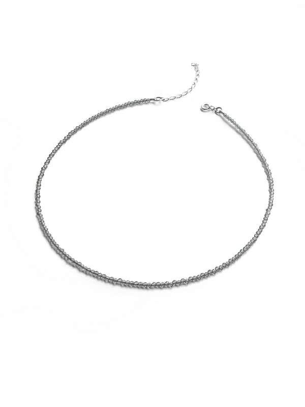 Серебряное колье-чокер со шпинелью "Grey" арт. 11348