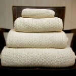 Ivory or White Organic Cotton Blankets