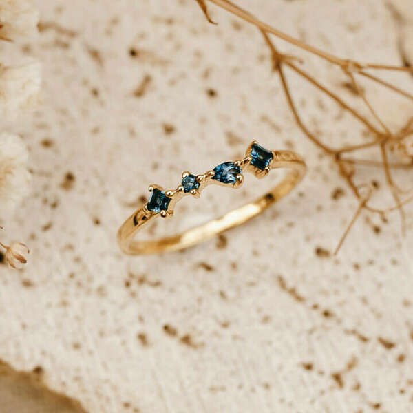Gemstone Ring - Ilse Color: Gold Vermeil, London Blue Topaz