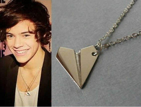 Sell HOT One Direction 1D Harry styles Paper Airplane Silver pendant Necklace