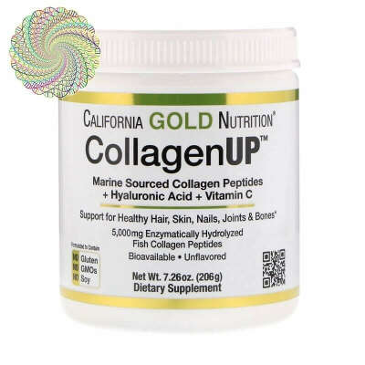 California Gold Nutrition, CollagenUP, морской коллаген, гиалуроновая кислота и витамин C, без ароматизаторов