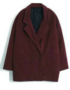Бордовое пальто