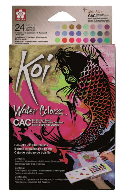 Набор акварельных красок Sakura "Koi Creative Art Colours" 24 цвета в пластиковой коробке
