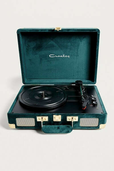 Crosley X UO Emerald Velvet Cruiser Bluetooth Vinyl Record Player